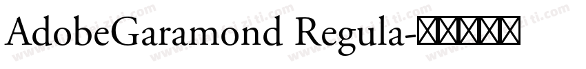 AdobeGaramond Regula字体转换